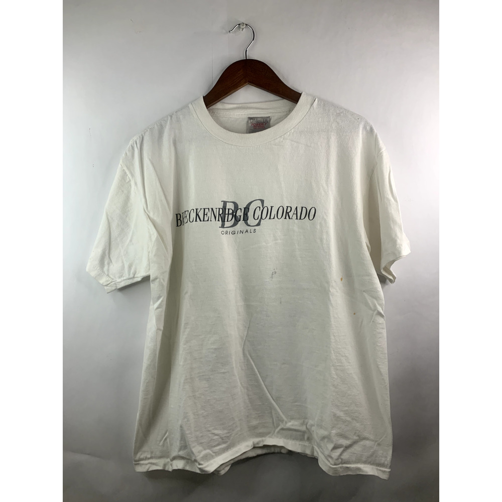 Vintage Colorado Shirt Oneita Breckenridge Originals Graphic White Large Tee